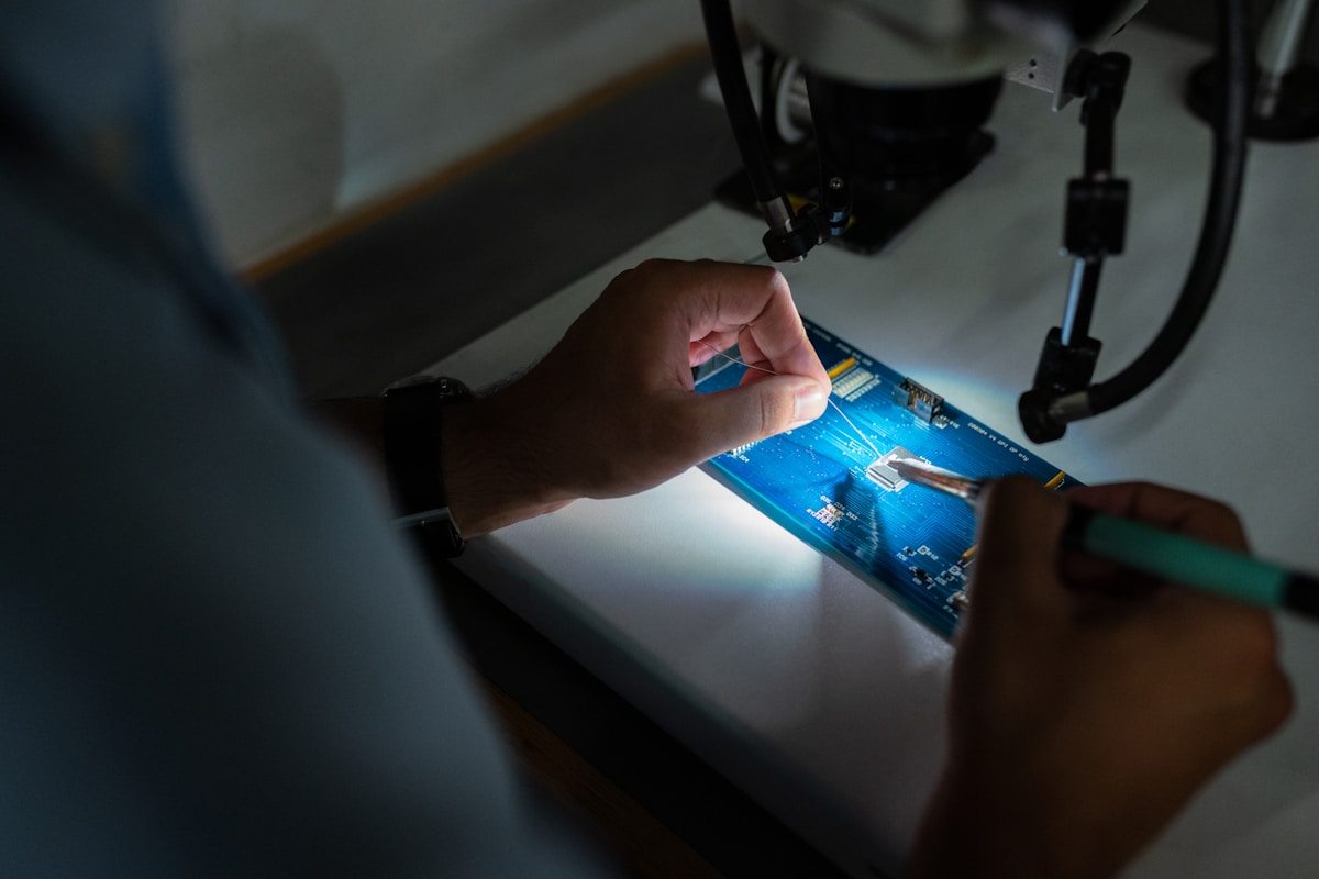 Industrial quality control and electronic component manufacturing process inspection